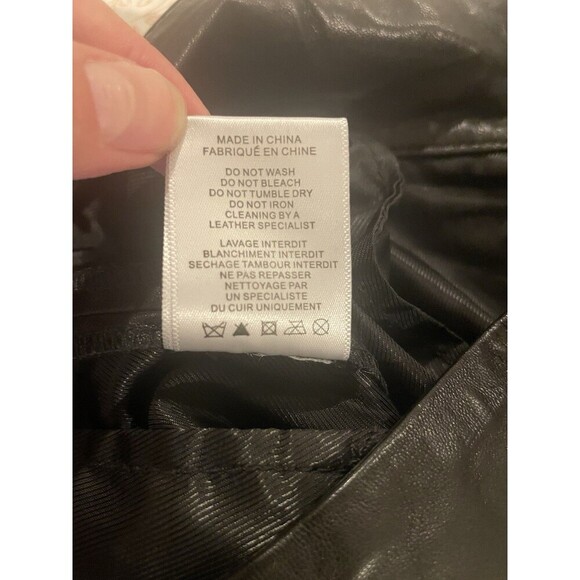 IRO Rifra 100% Lamb Leather Straight Trouser Women's size 38 Black - Picture 12 of 15